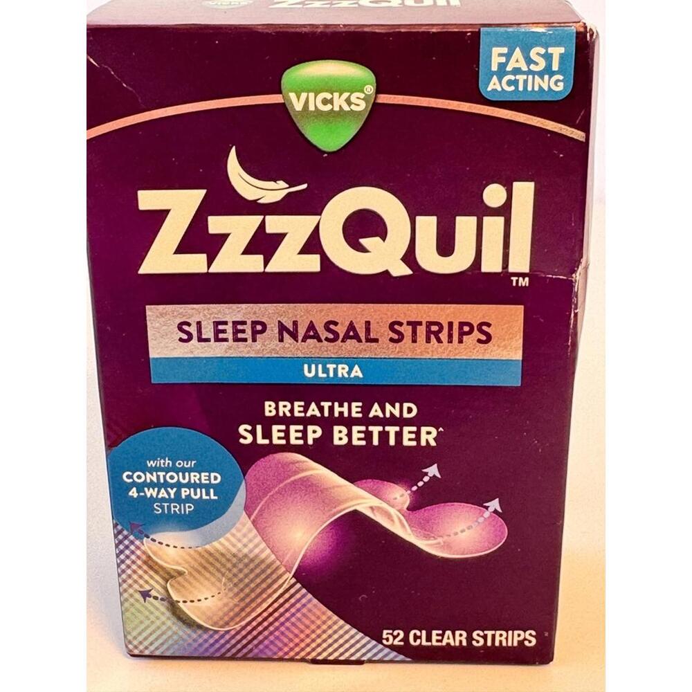 Vicks ZzzQuil Sleep Nasal Strips Ultra - 52 Clear Strips